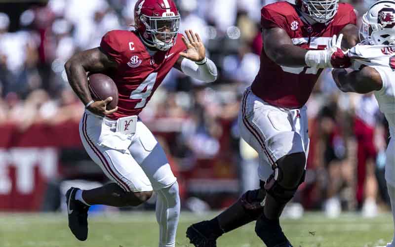 Alabama 27, South Carolina 25